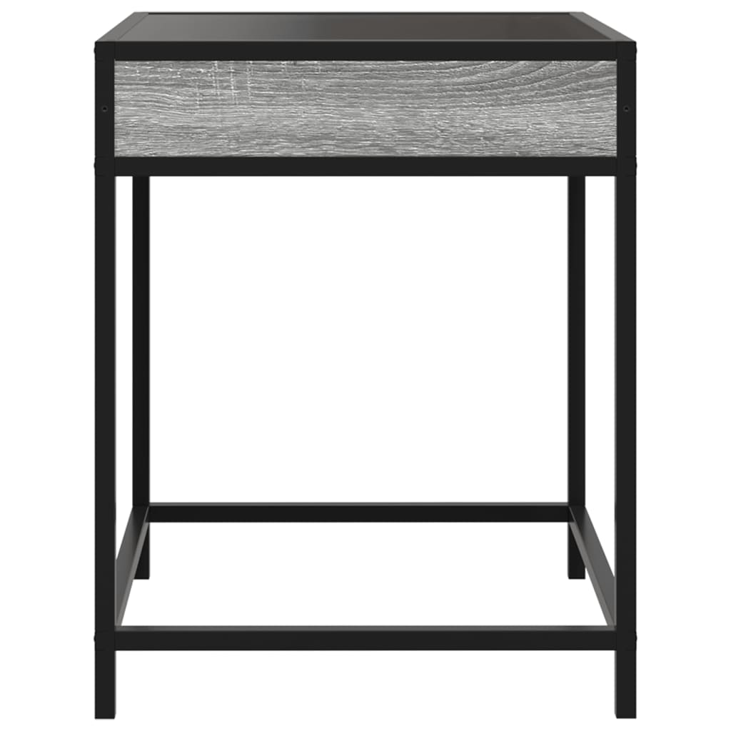 vidaXL Măsuță de cafea cu LED infinity, gri sonoma, 40x40x51 cm vidaXL Măsuță de cafea cu LED infinity, gri sonoma, 40x40x51 cm