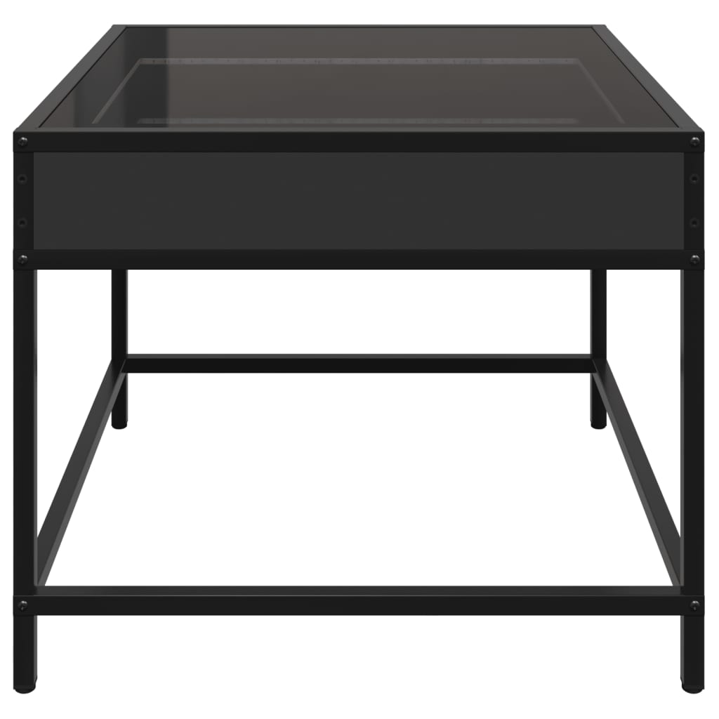 vidaXL Măsuță de cafea cu LED infinity, negru, 50x50x41 cm vidaXL Măsuță de cafea cu LED infinity, negru, 50x50x41 cm