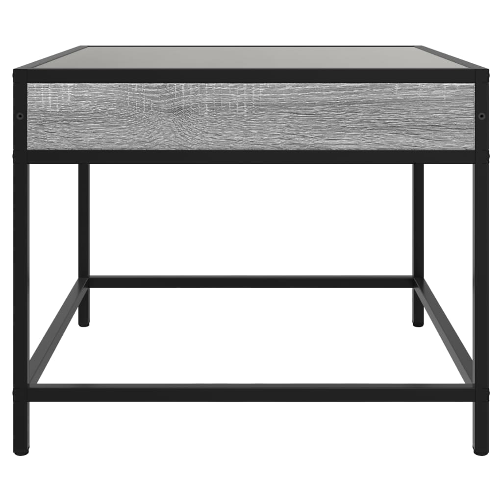 vidaXL Măsuță de cafea cu LED infinity, gri sonoma, 50x50x41 cm vidaXL Măsuță de cafea cu LED infinity, gri sonoma, 50x50x41 cm