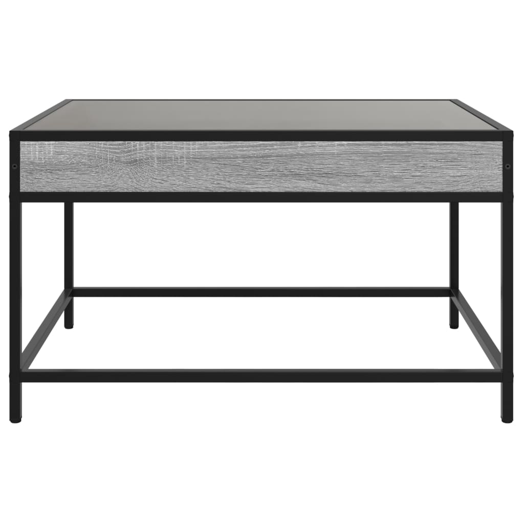 vidaXL Măsuță de cafea cu LED infinity, gri sonoma, 70x50x41 cm vidaXL Măsuță de cafea cu LED infinity, gri sonoma, 70x50x41 cm