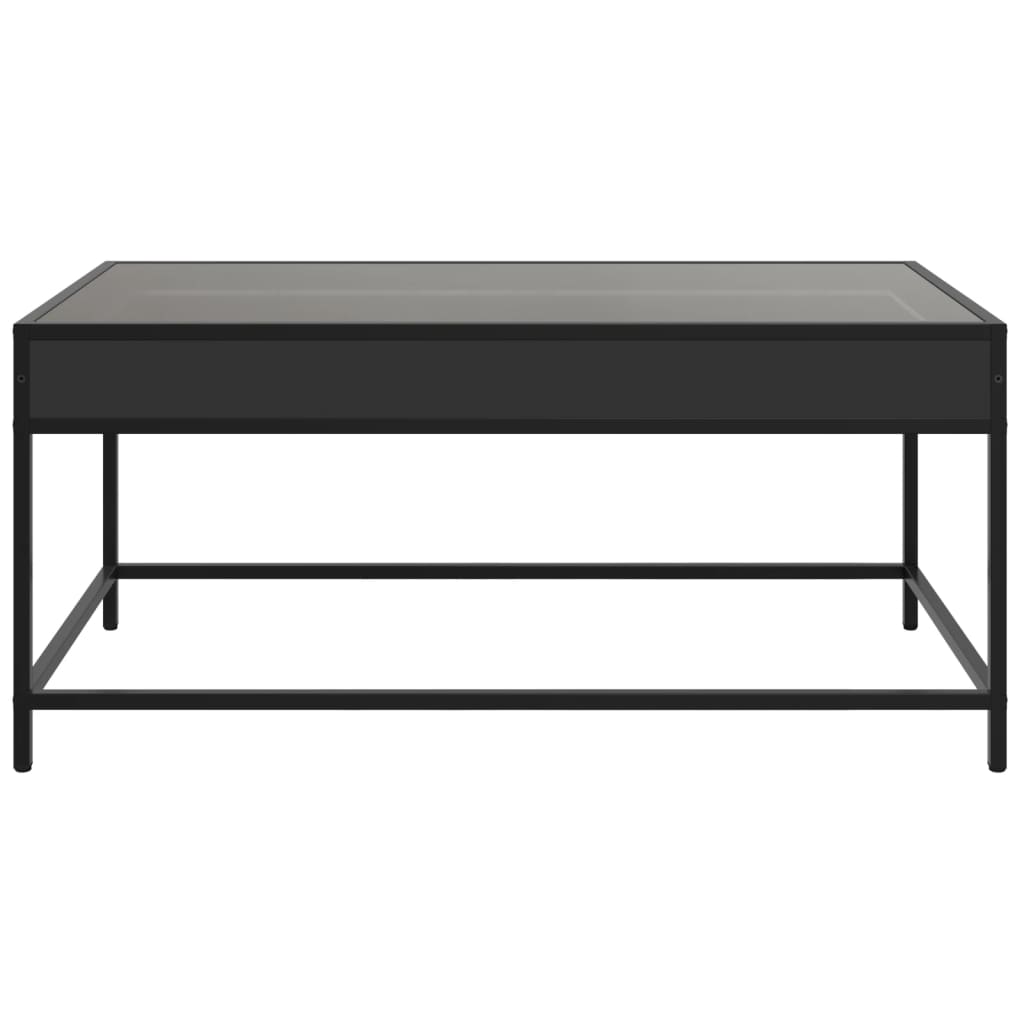 vidaXL Măsuță de cafea cu LED infinity, negru, 90x50x41 cm vidaXL Măsuță de cafea cu LED infinity, negru, 90x50x41 cm