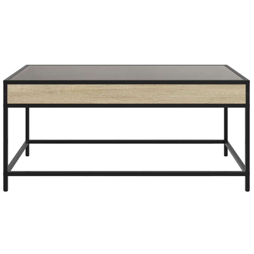 vidaXL Măsuță de cafea cu LED infinity, stejar sonoma, 90x50x41 cm vidaXL Măsuță de cafea cu LED infinity, stejar sonoma, 90x50x41 cm