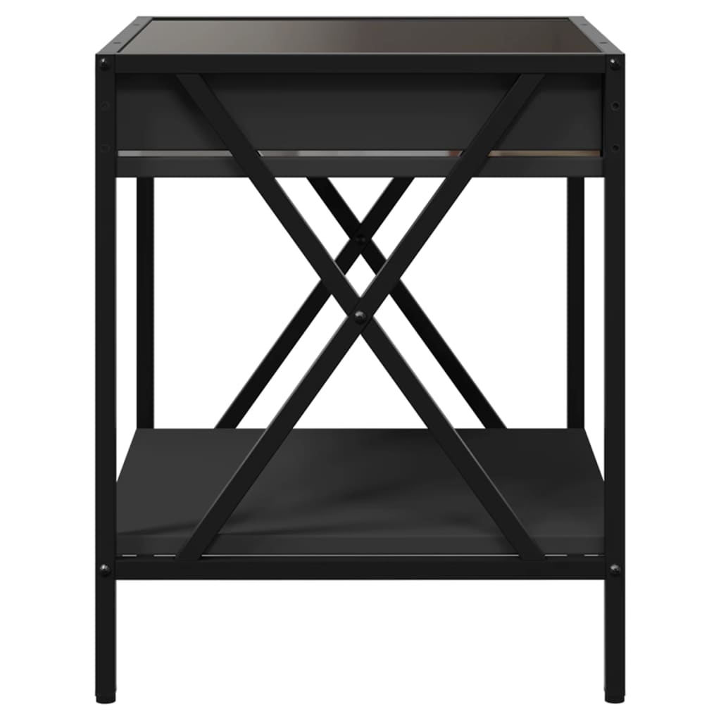 vidaXL Măsuță de cafea cu LED infinity, negru, 40x40x49 cm vidaXL Măsuță de cafea cu LED infinity, negru, 40x40x49 cm