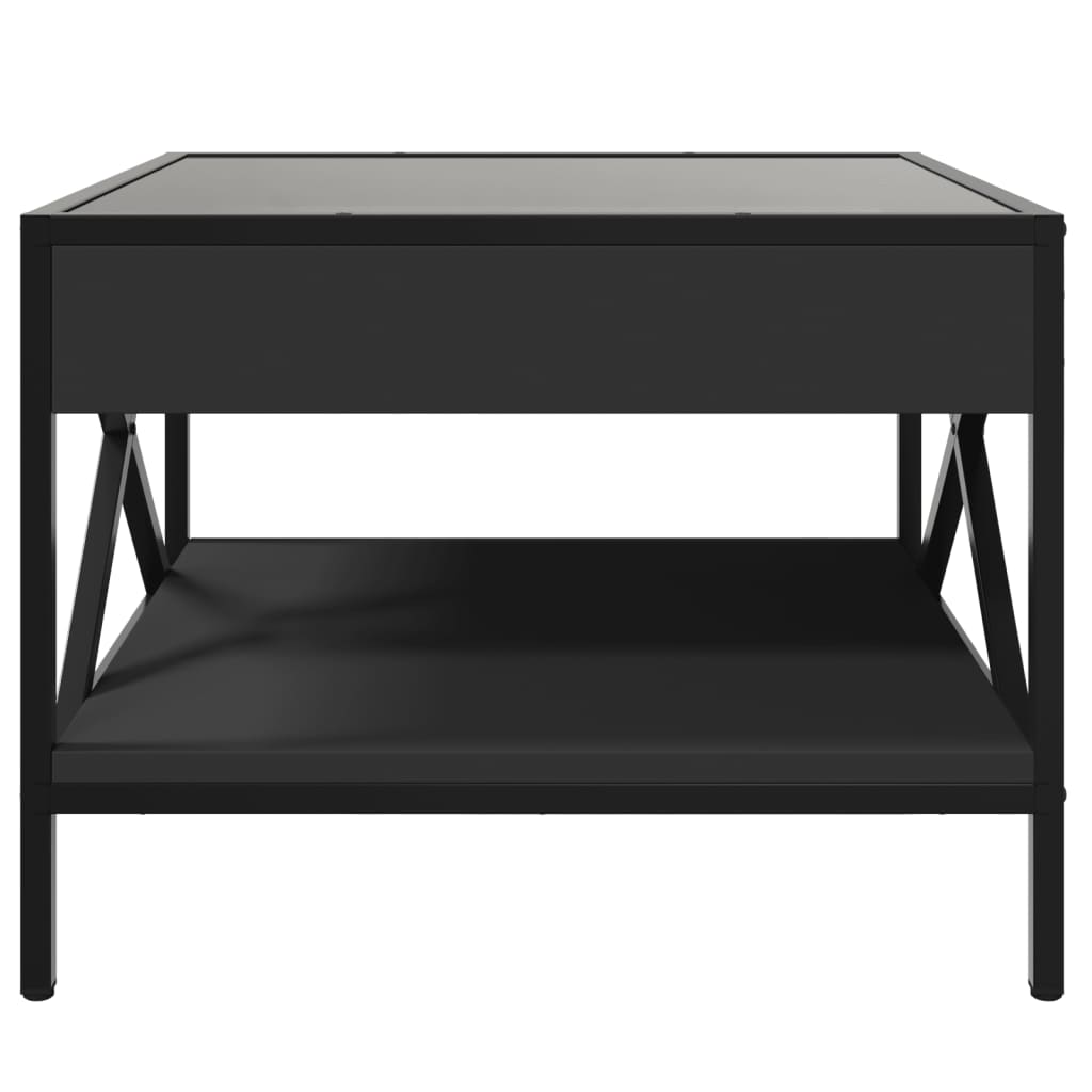 vidaXL Măsuță de cafea cu LED infinity, negru, 50x50x38 cm vidaXL Măsuță de cafea cu LED infinity, negru, 50x50x38 cm