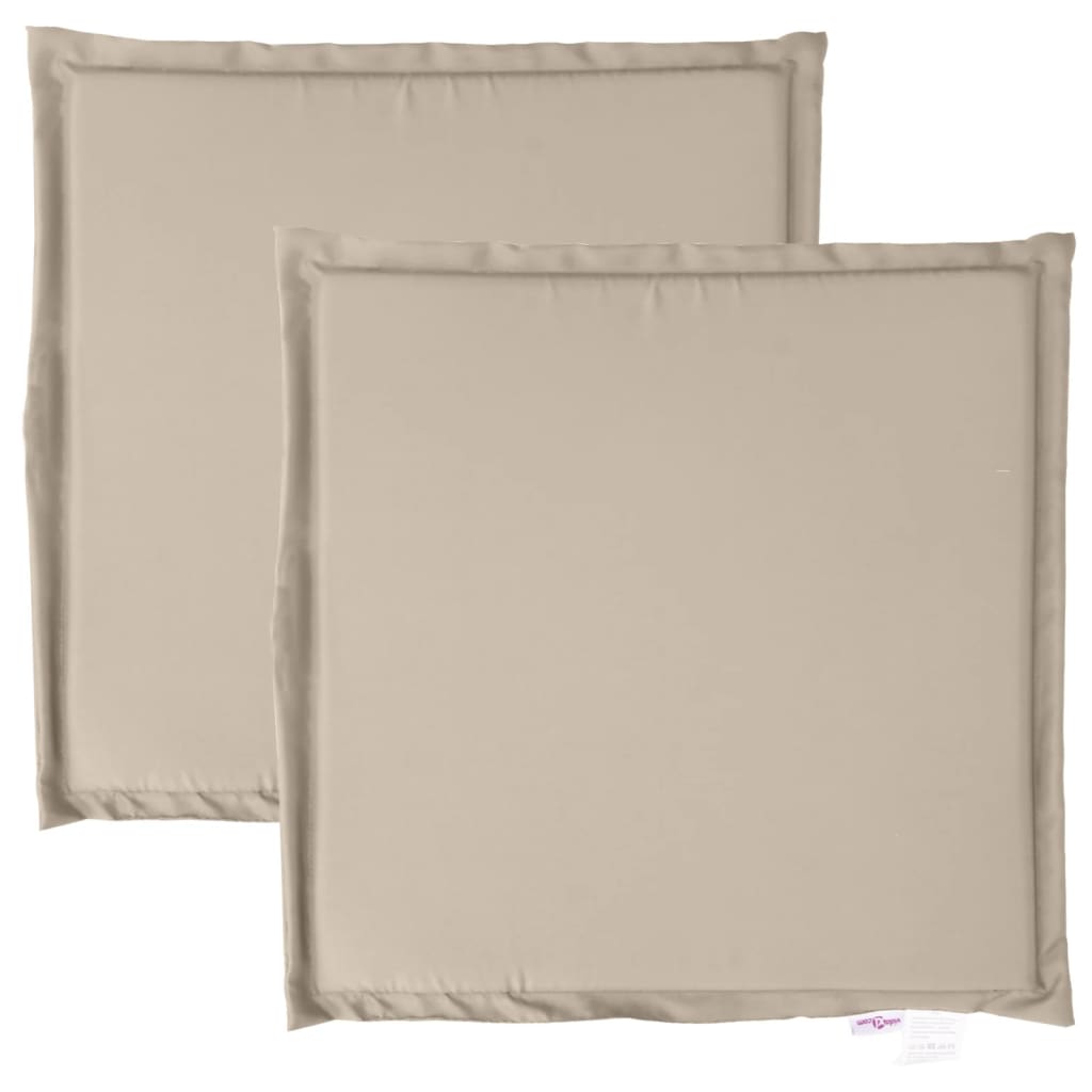 vidaXL Pernă scaun de grădină, 2 buc., taupe, 45x45x2 cm, pătrat vidaXL Pernă scaun de grădină, 2 buc., taupe, 45x45x2 cm, pătrat