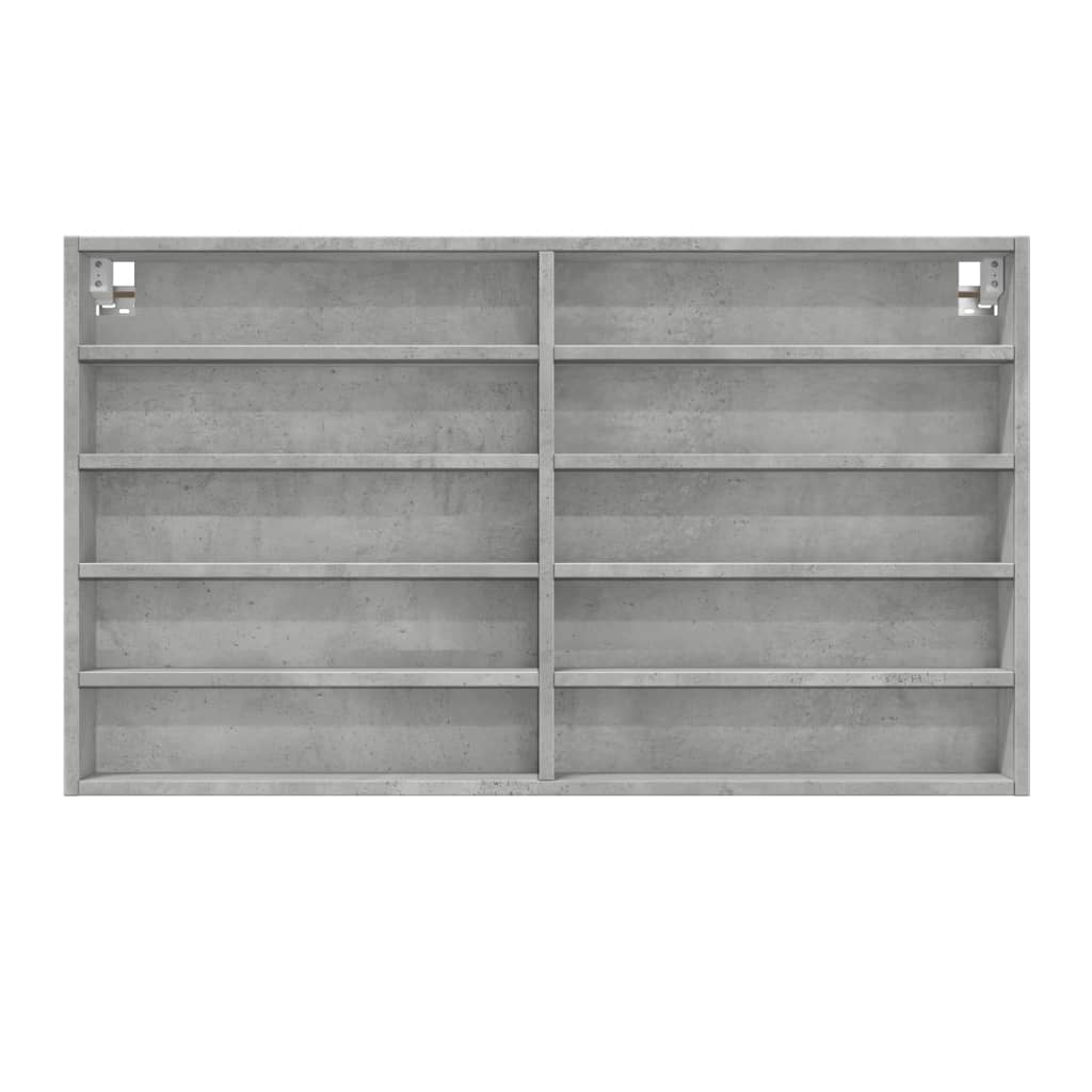 vidaXL Dulap cu vitrină, gri beton, 100x15x58 cm, lemn prelucrat vidaXL Dulap cu vitrină, gri beton, 100x15x58 cm, lemn prelucrat