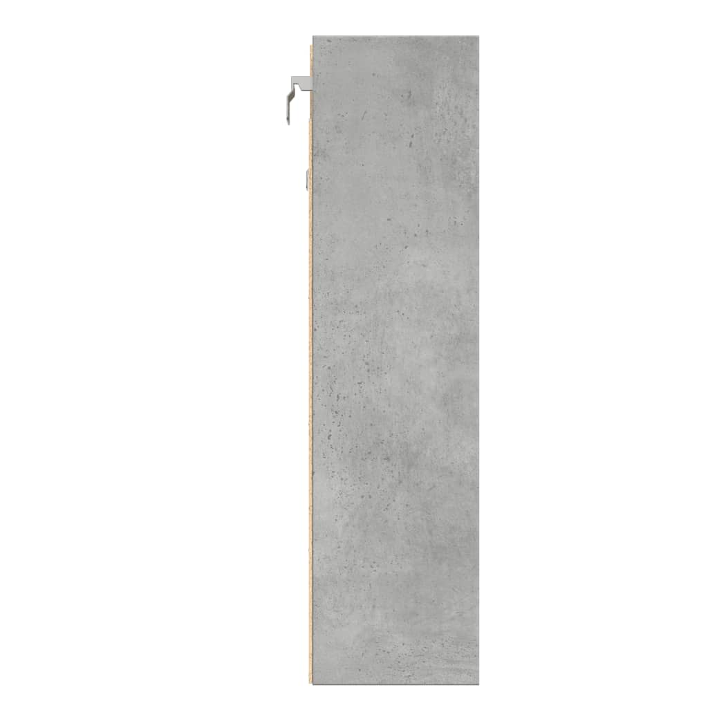 vidaXL Dulap cu vitrină, gri beton, 100x15x58 cm, lemn prelucrat vidaXL Dulap cu vitrină, gri beton, 100x15x58 cm, lemn prelucrat