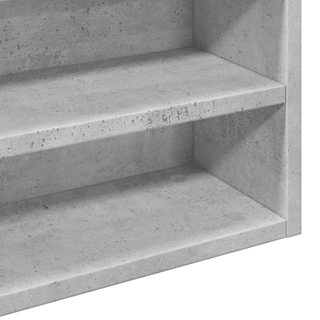 vidaXL Dulap cu vitrină, gri beton, 100x15x58 cm, lemn prelucrat vidaXL Dulap cu vitrină, gri beton, 100x15x58 cm, lemn prelucrat