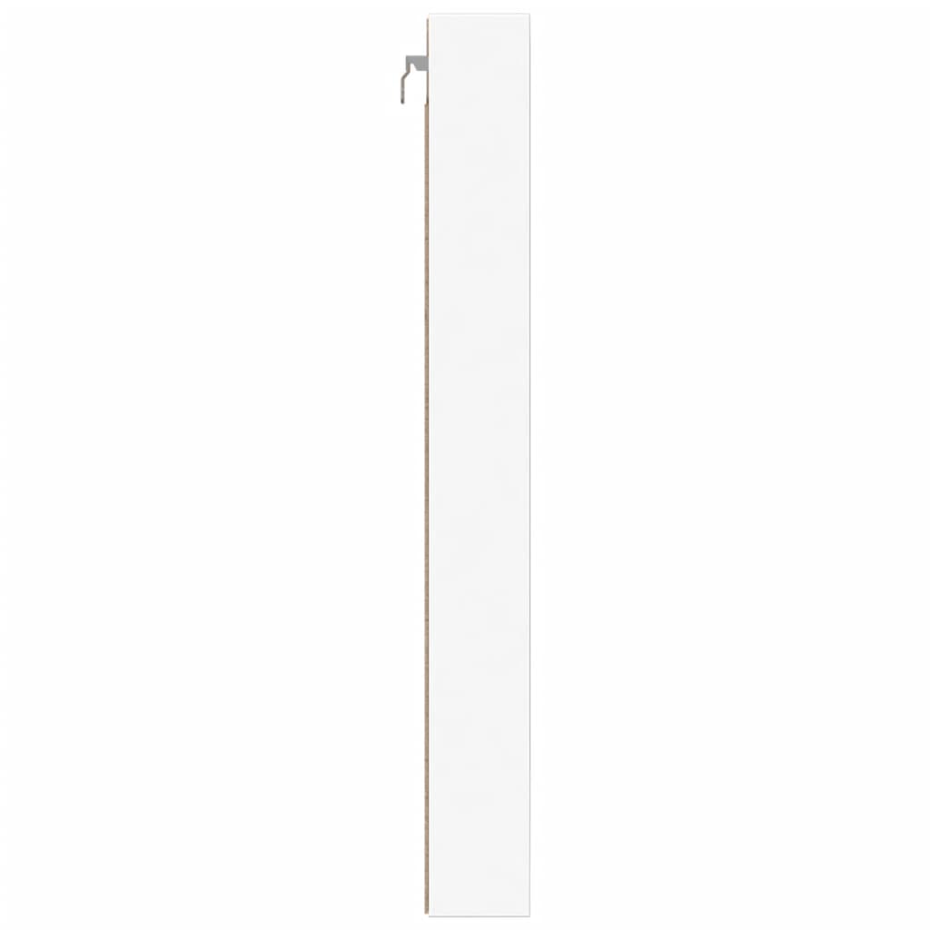vidaXL Dulap cu vitrină, alb, 100x8,5x75 cm, lemn prelucrat
