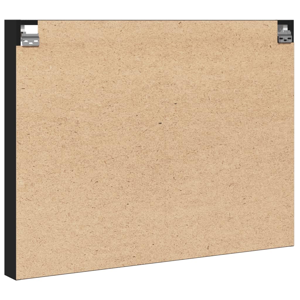 vidaXL Dulap cu vitrină, negru, 100x8,5x75 cm, lemn prelucrat vidaXL Dulap cu vitrină, negru, 100x8,5x75 cm, lemn prelucrat