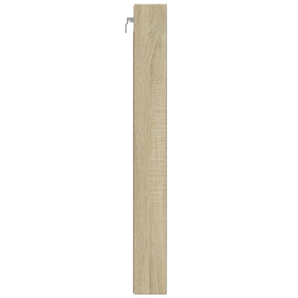 vidaXL Dulap cu vitrină, stejar sonoma, 100x8,5x75 cm, lemn prelucrat