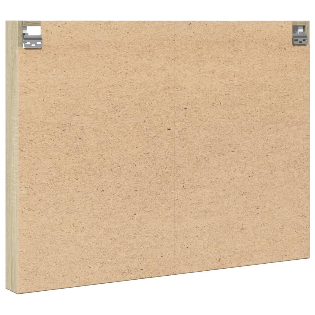 vidaXL Dulap cu vitrină, stejar sonoma, 100x8,5x75 cm, lemn prelucrat