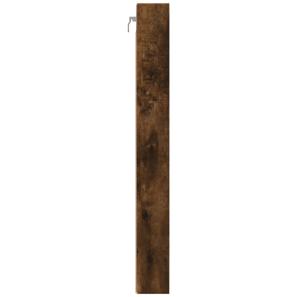 vidaXL Dulap cu vitrină, stejar fumuriu, 100x8,5x75 cm, lemn prelucrat vidaXL Dulap cu vitrină, stejar fumuriu, 100x8,5x75 cm, lemn prelucrat