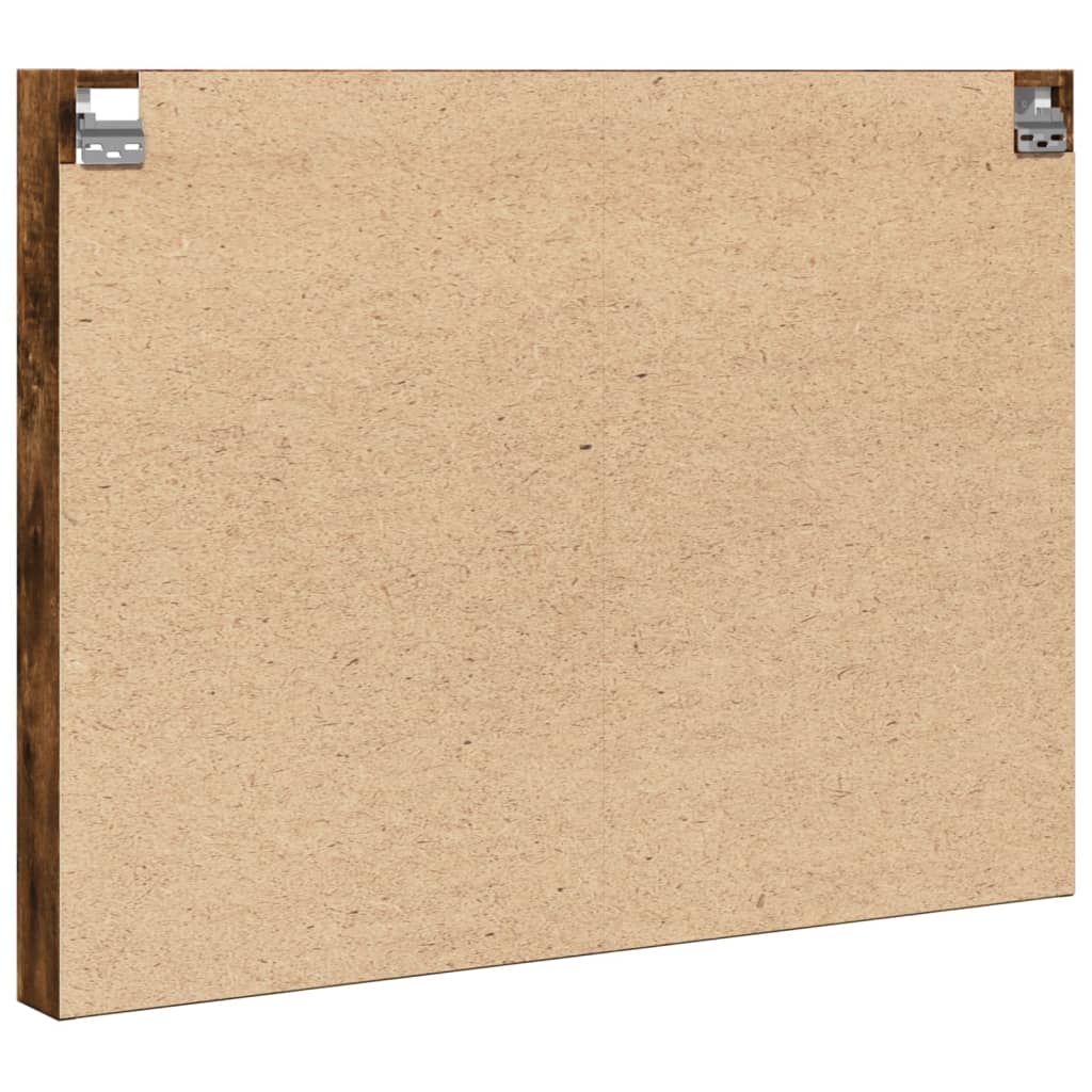 vidaXL Dulap cu vitrină, stejar fumuriu, 100x8,5x75 cm, lemn prelucrat vidaXL Dulap cu vitrină, stejar fumuriu, 100x8,5x75 cm, lemn prelucrat
