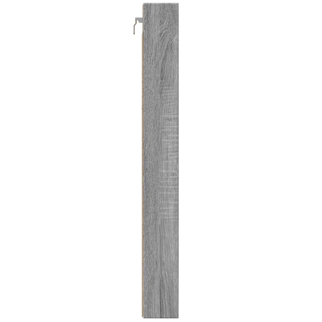 vidaXL Dulap cu vitrină, sonoma gri, 100x8,5x75 cm, lemn prelucrat vidaXL Dulap cu vitrină, sonoma gri, 100x8,5x75 cm, lemn prelucrat