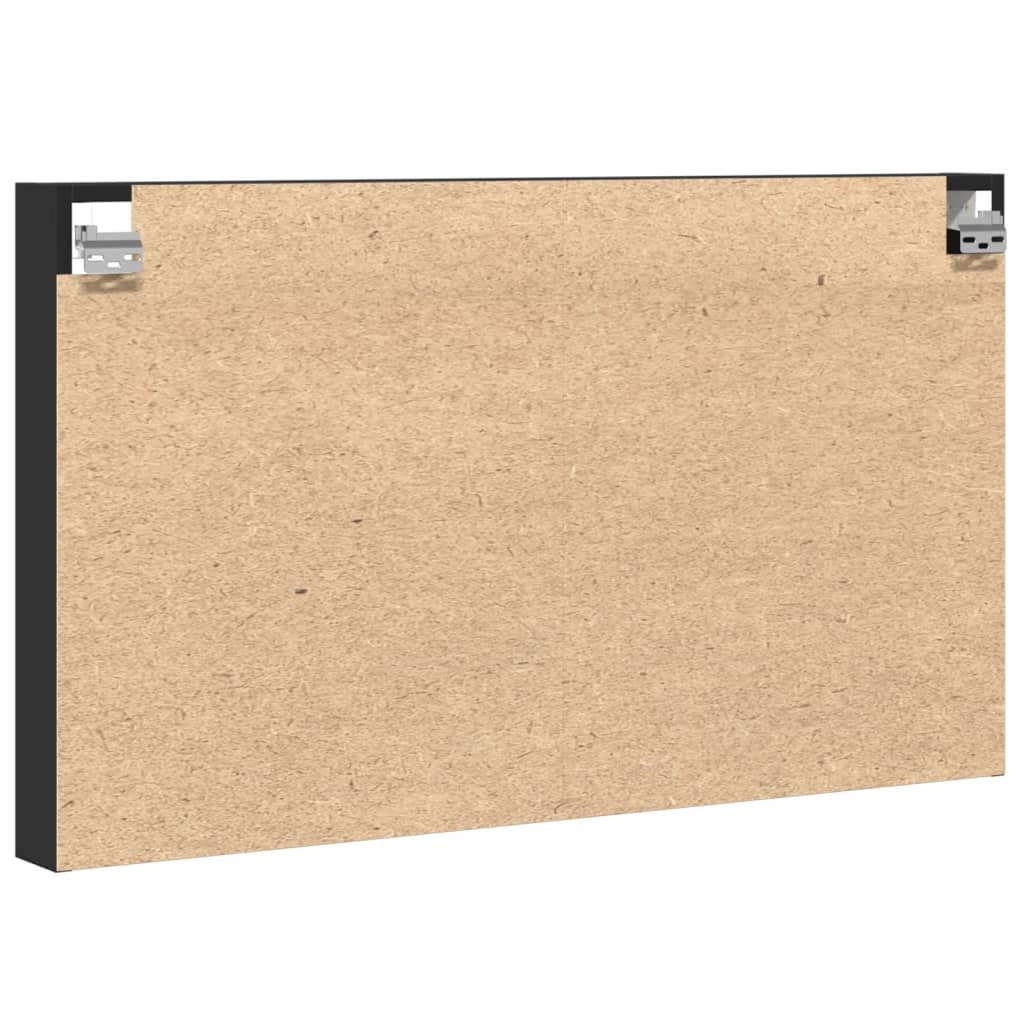 vidaXL Dulap cu vitrină, negru, 100x8,5x58 cm, lemn prelucrat vidaXL Dulap cu vitrină, negru, 100x8,5x58 cm, lemn prelucrat
