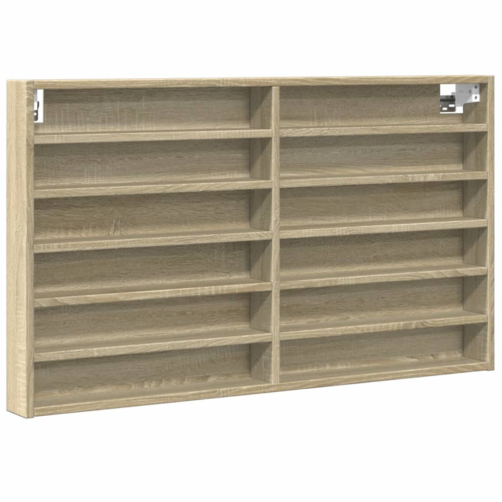 vidaXL Dulap cu vitrină, stejar sonoma, 100x8,5x58 cm, lemn prelucrat vidaXL Dulap cu vitrină, stejar sonoma, 100x8,5x58 cm, lemn prelucrat