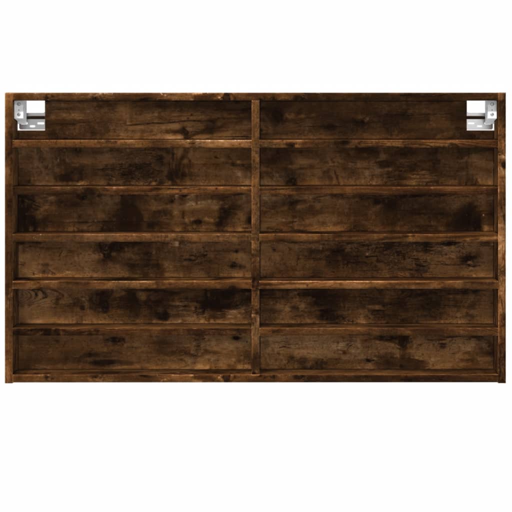 vidaXL Dulap cu vitrină, stejar fumuriu, 100x8,5x58 cm, lemn prelucrat vidaXL Dulap cu vitrină, stejar fumuriu, 100x8,5x58 cm, lemn prelucrat