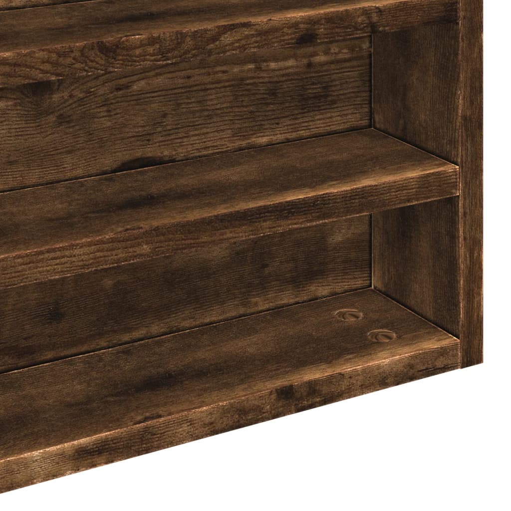 vidaXL Dulap cu vitrină, stejar fumuriu, 100x8,5x58 cm, lemn prelucrat vidaXL Dulap cu vitrină, stejar fumuriu, 100x8,5x58 cm, lemn prelucrat