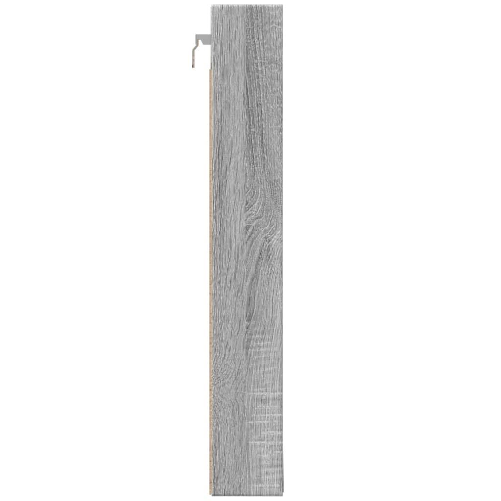 vidaXL Dulap cu vitrină, sonoma gri, 100x8,5x58 cm, lemn prelucrat