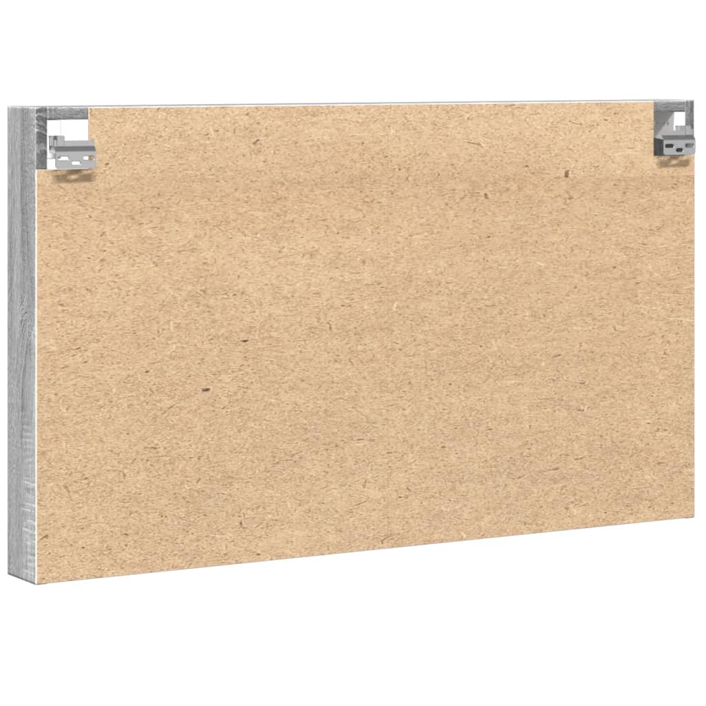 vidaXL Dulap cu vitrină, sonoma gri, 100x8,5x58 cm, lemn prelucrat