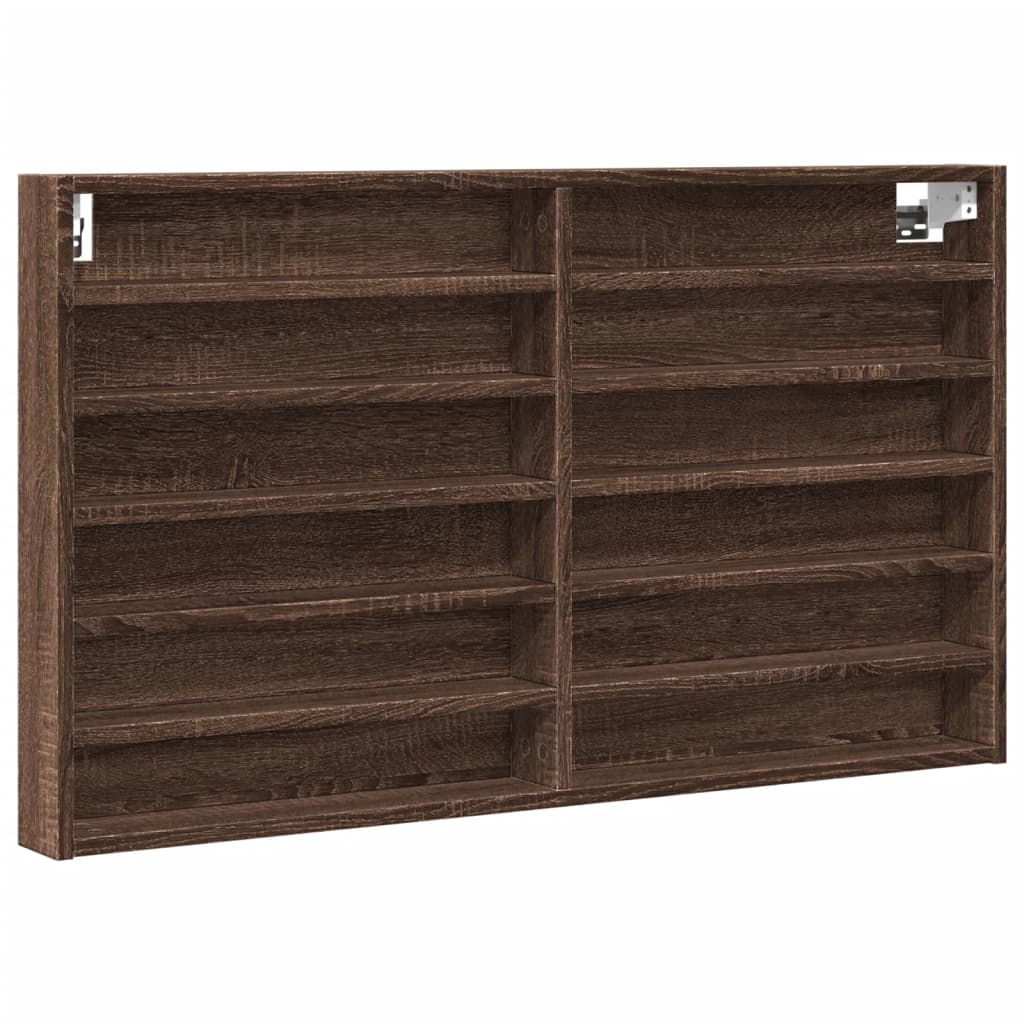 vidaXL Dulap cu vitrină, stejar maro, 100x8,5x58 cm, lemn prelucrat vidaXL Dulap cu vitrină, stejar maro, 100x8,5x58 cm, lemn prelucrat