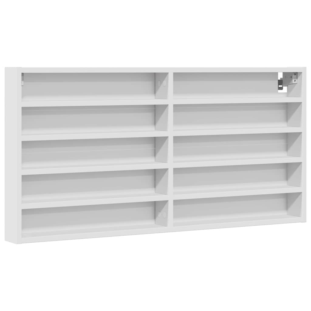 vidaXL Dulap cu vitrină, alb, 100x8,5x50 cm, lemn prelucrat vidaXL Dulap cu vitrină, alb, 100x8,5x50 cm, lemn prelucrat