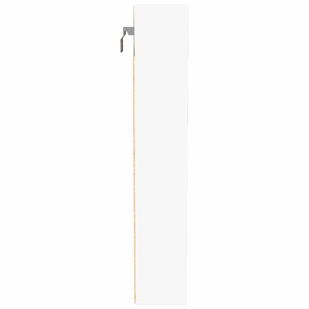 vidaXL Dulap cu vitrină, alb, 100x8,5x50 cm, lemn prelucrat vidaXL Dulap cu vitrină, alb, 100x8,5x50 cm, lemn prelucrat