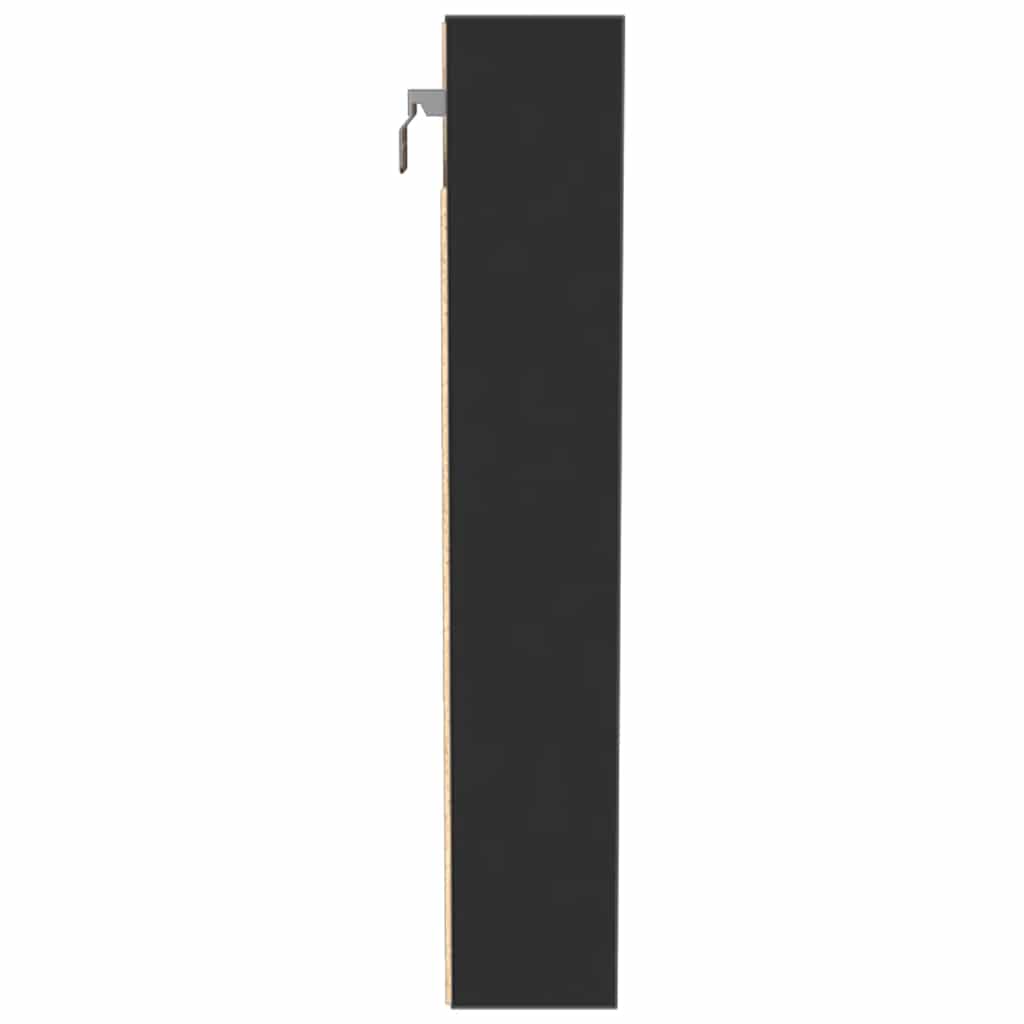 vidaXL Dulap cu vitrină, negru, 100x8,5x58 cm, lemn prelucrat vidaXL Dulap cu vitrină, negru, 100x8,5x58 cm, lemn prelucrat