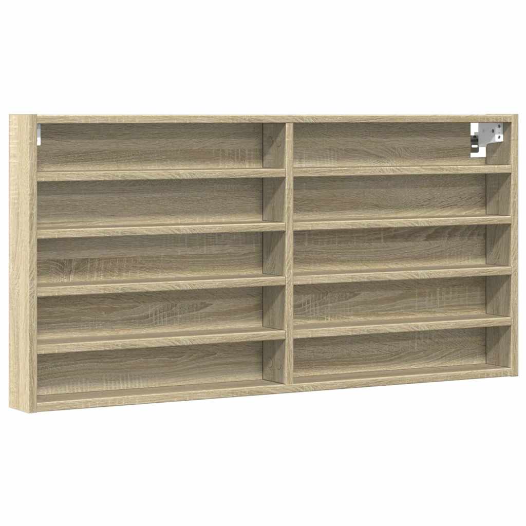 vidaXL Dulap cu vitrină, stejar sonoma, 100x8,5x50 cm, lemn prelucrat vidaXL Dulap cu vitrină, stejar sonoma, 100x8,5x50 cm, lemn prelucrat