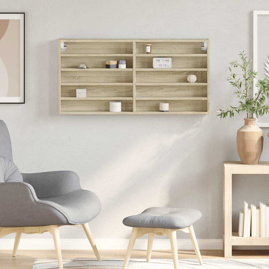 vidaXL Dulap cu vitrină, stejar sonoma, 100x8,5x50 cm, lemn prelucrat vidaXL Dulap cu vitrină, stejar sonoma, 100x8,5x50 cm, lemn prelucrat