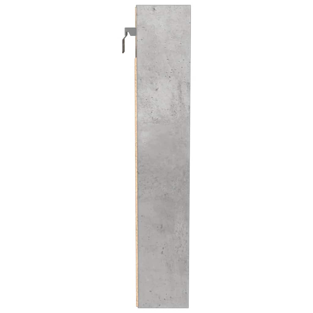 vidaXL Dulap cu vitrină, gri beton, 100x8,5x50 cm, lemn prelucrat vidaXL Dulap cu vitrină, gri beton, 100x8,5x50 cm, lemn prelucrat
