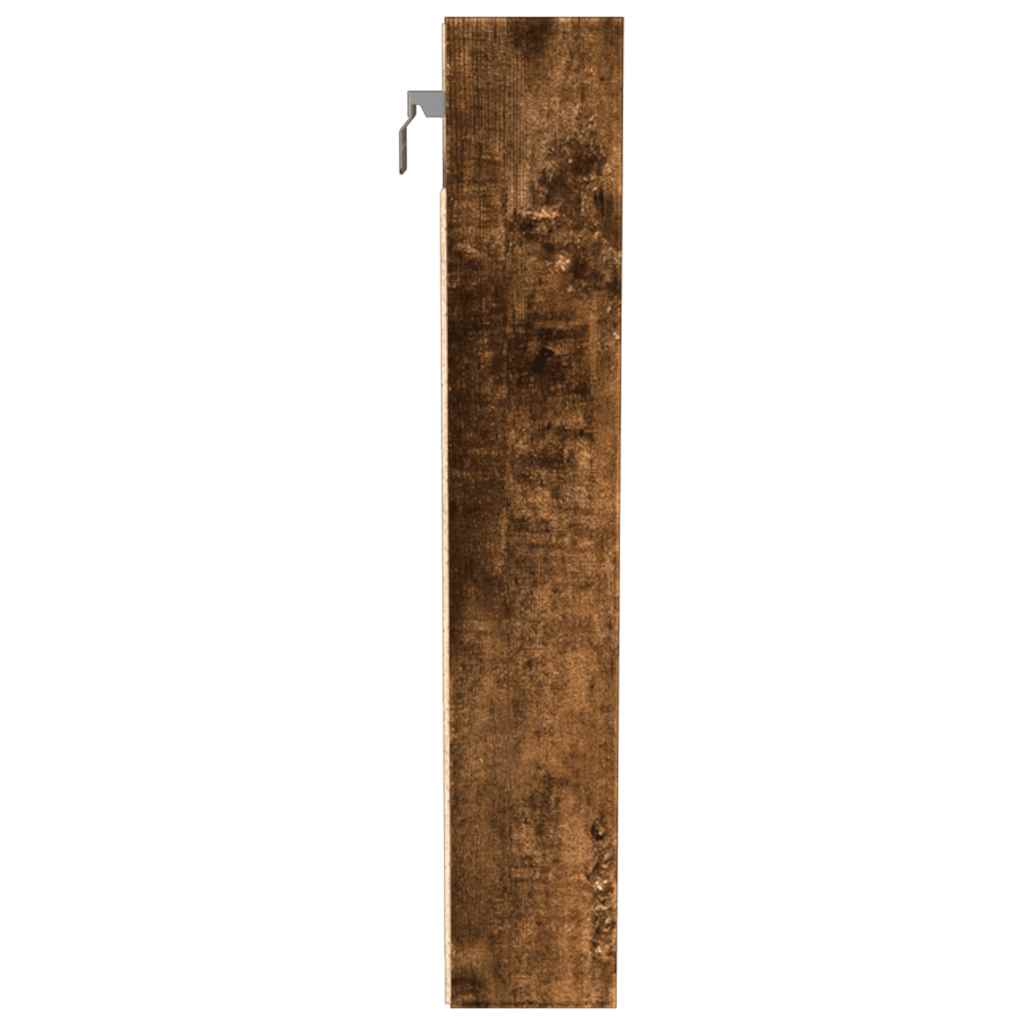 vidaXL Dulap cu vitrină, stejar fumuriu, 100x8,5x50 cm, lemn prelucrat vidaXL Dulap cu vitrină, stejar fumuriu, 100x8,5x50 cm, lemn prelucrat