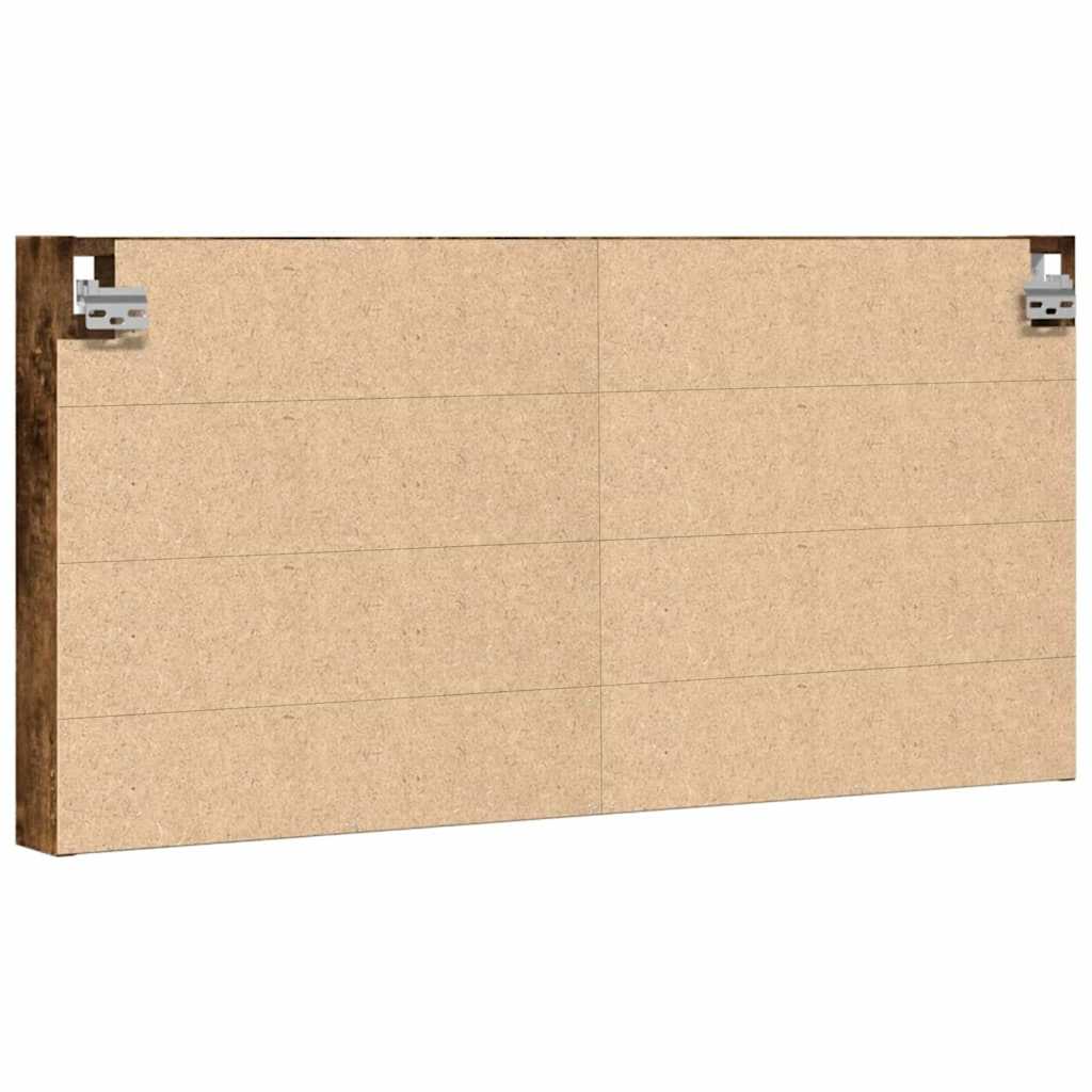 vidaXL Dulap cu vitrină, stejar fumuriu, 100x8,5x50 cm, lemn prelucrat vidaXL Dulap cu vitrină, stejar fumuriu, 100x8,5x50 cm, lemn prelucrat