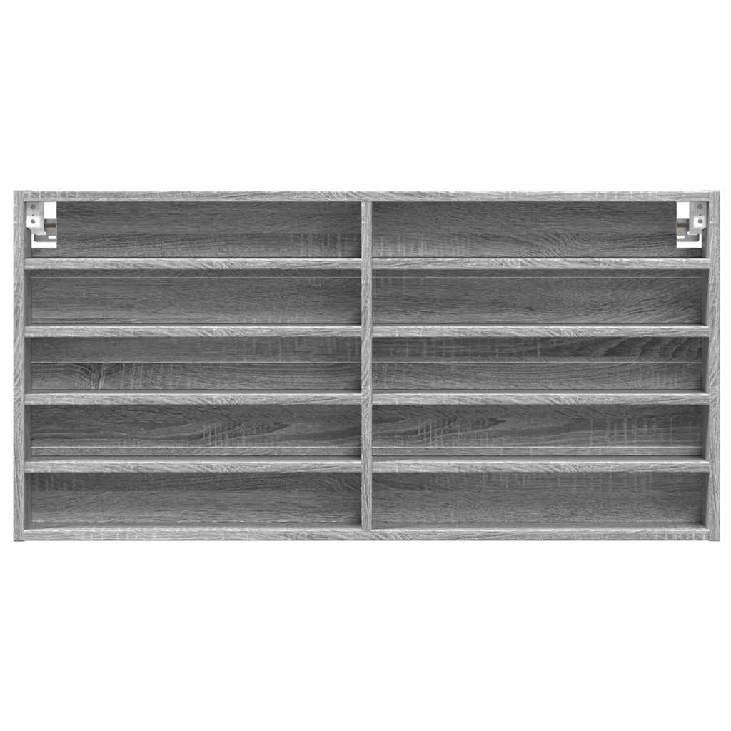 vidaXL Dulap cu vitrină, sonoma gri, 100x8,5x50 cm, lemn prelucrat vidaXL Dulap cu vitrină, sonoma gri, 100x8,5x50 cm, lemn prelucrat
