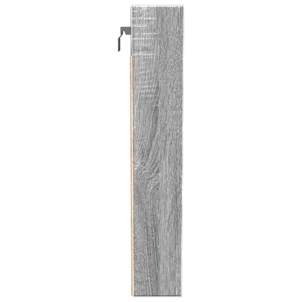 vidaXL Dulap cu vitrină, sonoma gri, 100x8,5x50 cm, lemn prelucrat vidaXL Dulap cu vitrină, sonoma gri, 100x8,5x50 cm, lemn prelucrat