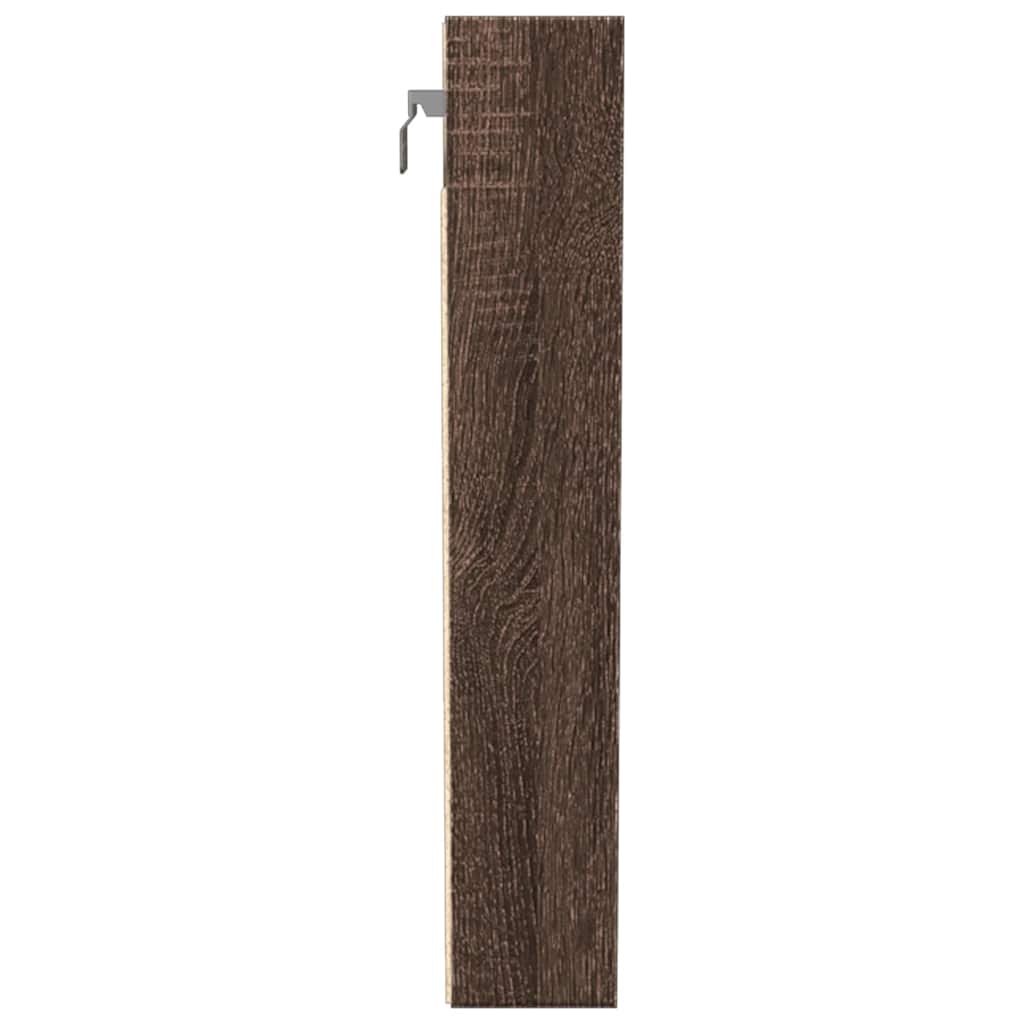 vidaXL Dulap cu vitrină, stejar maro, 100x8,5x50 cm, lemn prelucrat