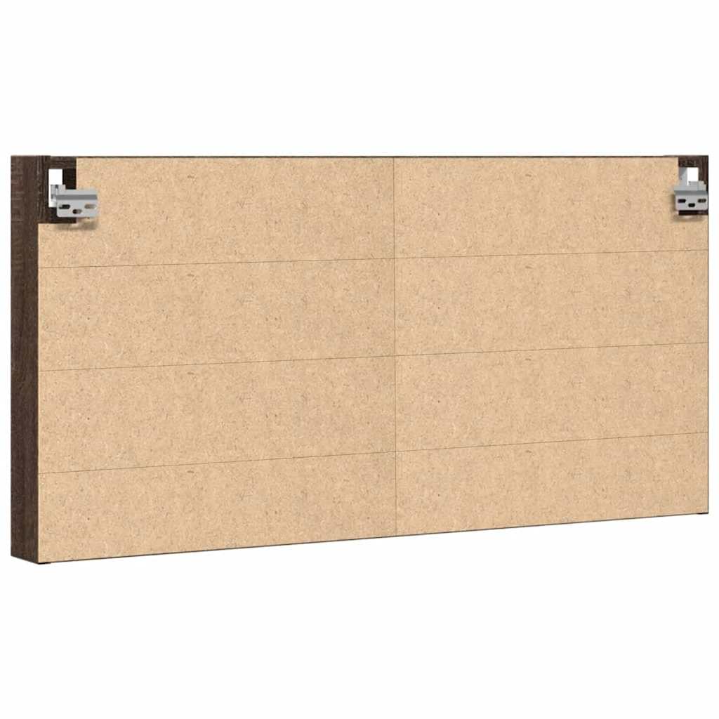 vidaXL Dulap cu vitrină, stejar maro, 100x8,5x50 cm, lemn prelucrat