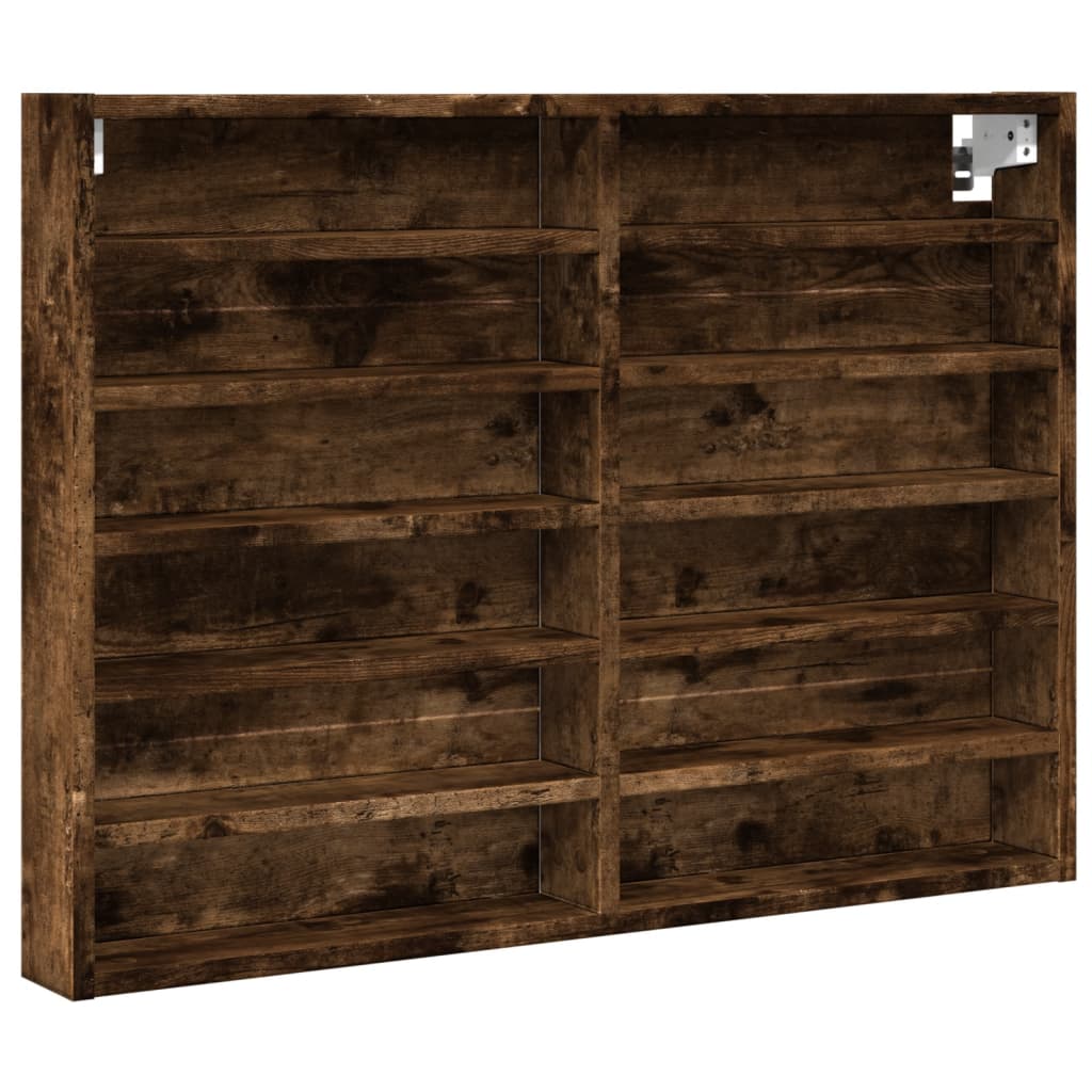 vidaXL Dulap cu vitrină, stejar fumuriu, 80x8,5x58 cm, lemn prelucrat vidaXL Dulap cu vitrină, stejar fumuriu, 80x8,5x58 cm, lemn prelucrat