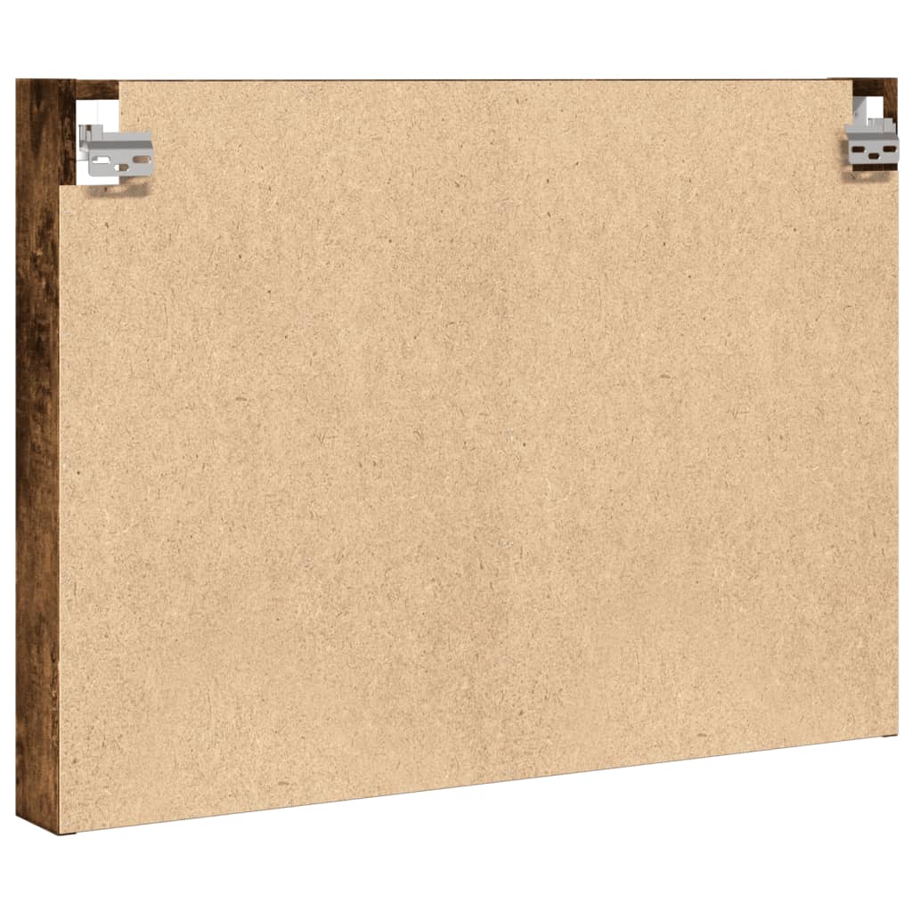 vidaXL Dulap cu vitrină, stejar fumuriu, 80x8,5x58 cm, lemn prelucrat vidaXL Dulap cu vitrină, stejar fumuriu, 80x8,5x58 cm, lemn prelucrat