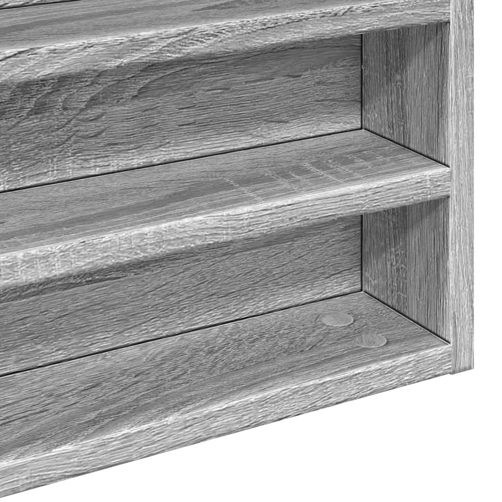 vidaXL Dulap cu vitrină, sonoma gri, 80x8,5x58 cm, lemn prelucrat vidaXL Dulap cu vitrină, sonoma gri, 80x8,5x58 cm, lemn prelucrat