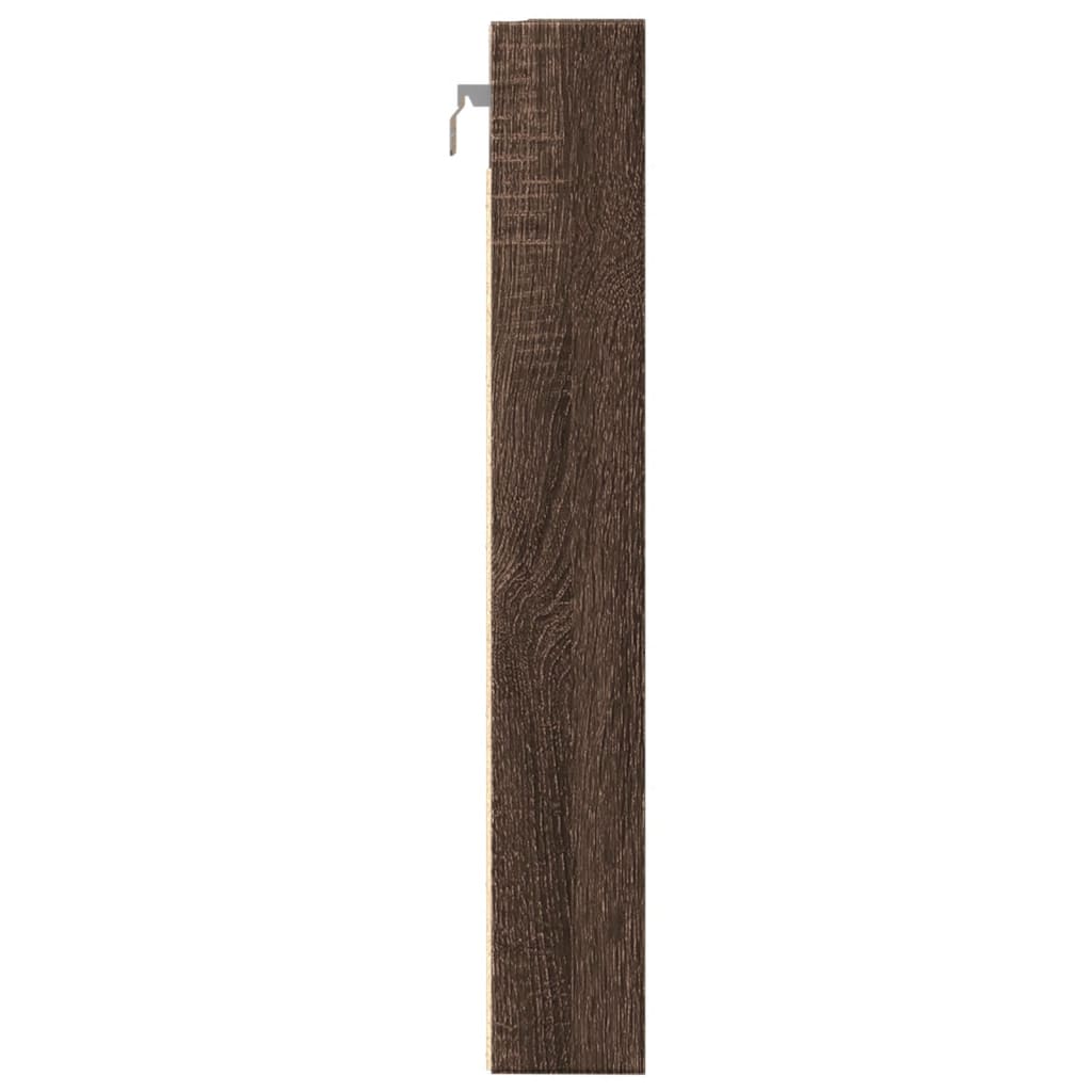 vidaXL Dulap cu vitrină, stejar maro, 80x8,5x58 cm, lemn prelucrat vidaXL Dulap cu vitrină, stejar maro, 80x8,5x58 cm, lemn prelucrat