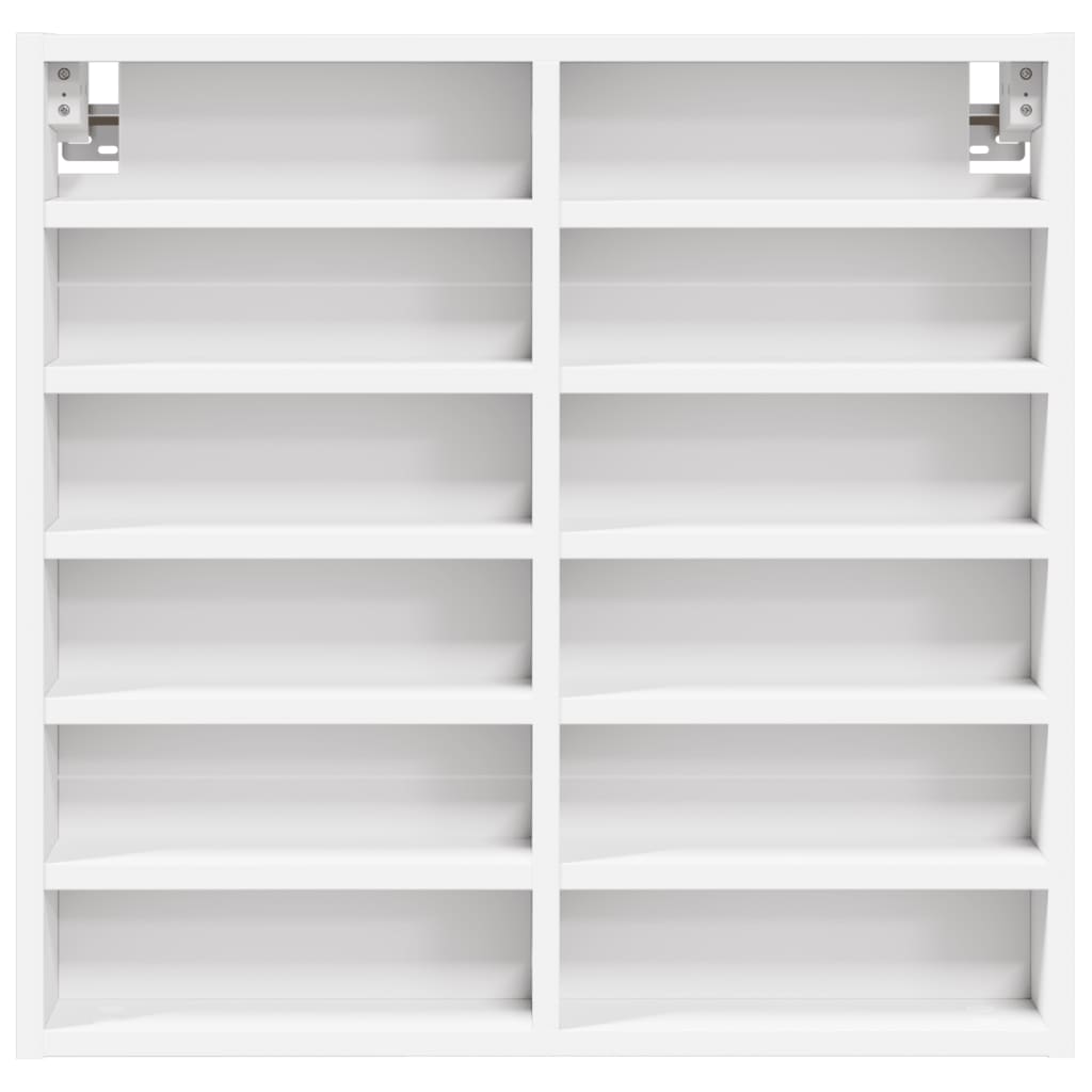 vidaXL Dulap cu vitrină, alb, 60x8,5x58 cm, lemn prelucrat vidaXL Dulap cu vitrină, alb, 60x8,5x58 cm, lemn prelucrat