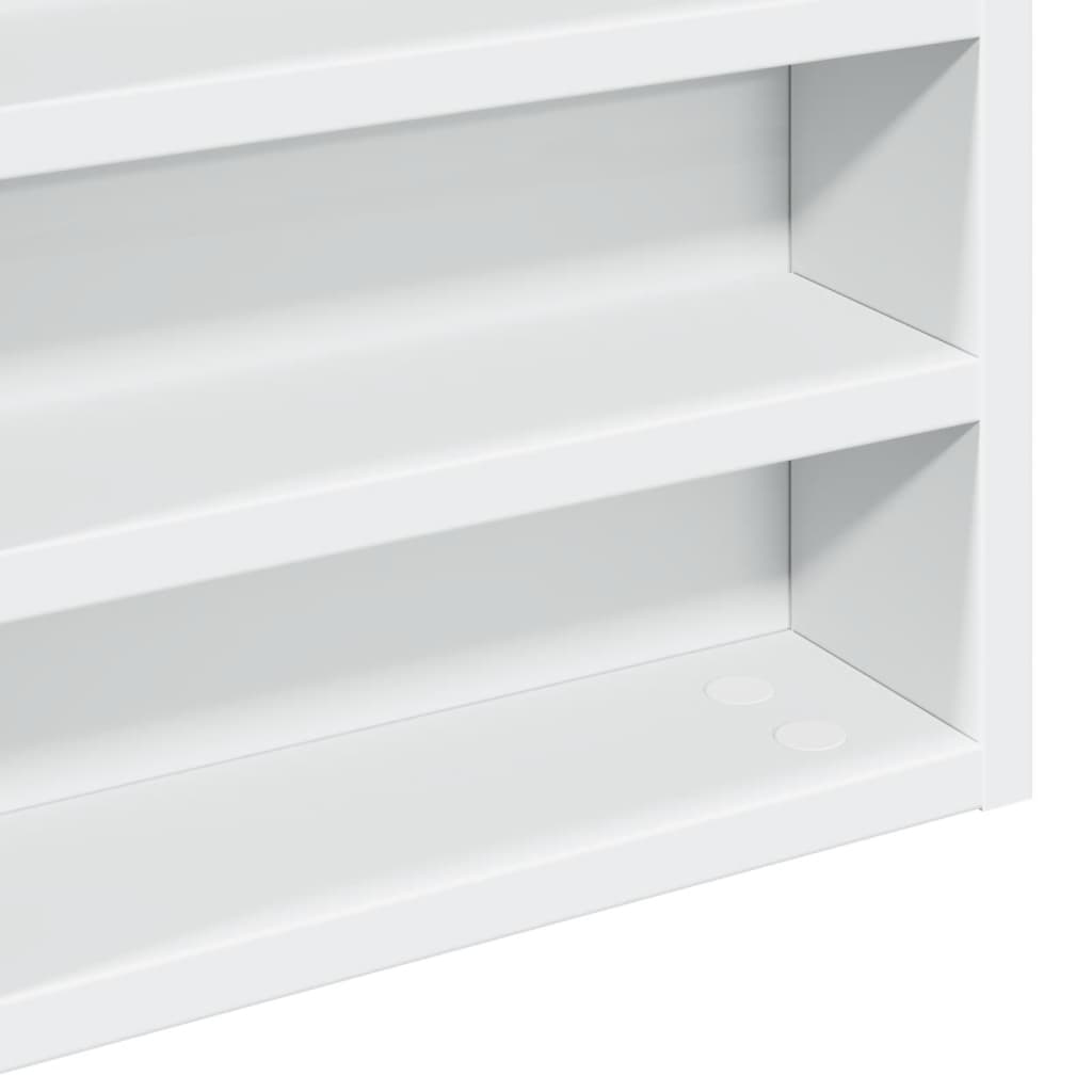 vidaXL Dulap cu vitrină, alb, 60x8,5x58 cm, lemn prelucrat vidaXL Dulap cu vitrină, alb, 60x8,5x58 cm, lemn prelucrat