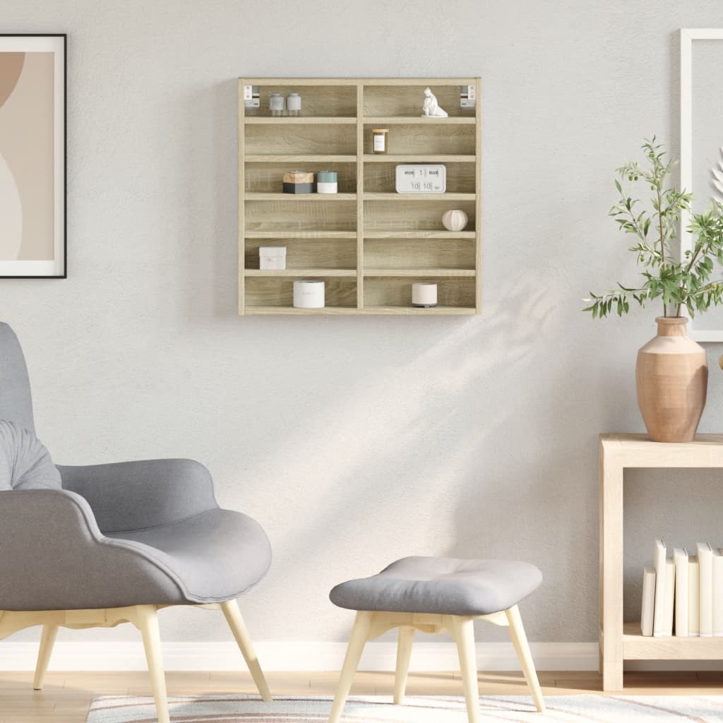 vidaXL Dulap cu vitrină, stejar sonoma, 60x8,5x58 cm, lemn prelucrat vidaXL Dulap cu vitrină, stejar sonoma, 60x8,5x58 cm, lemn prelucrat