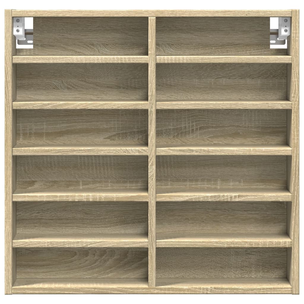 vidaXL Dulap cu vitrină, stejar sonoma, 60x8,5x58 cm, lemn prelucrat vidaXL Dulap cu vitrină, stejar sonoma, 60x8,5x58 cm, lemn prelucrat