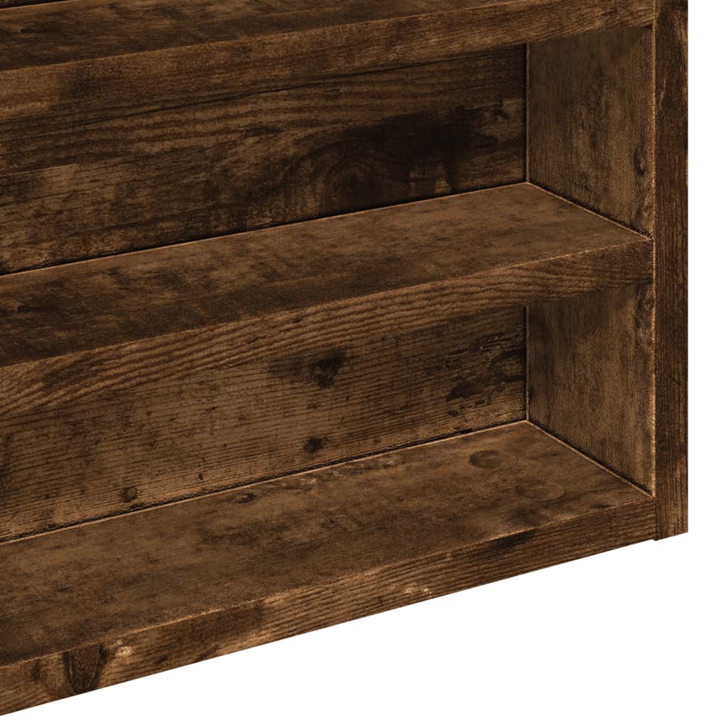 vidaXL Dulap cu vitrină, stejar fumuriu, 60x8,5x58 cm, lemn prelucrat vidaXL Dulap cu vitrină, stejar fumuriu, 60x8,5x58 cm, lemn prelucrat