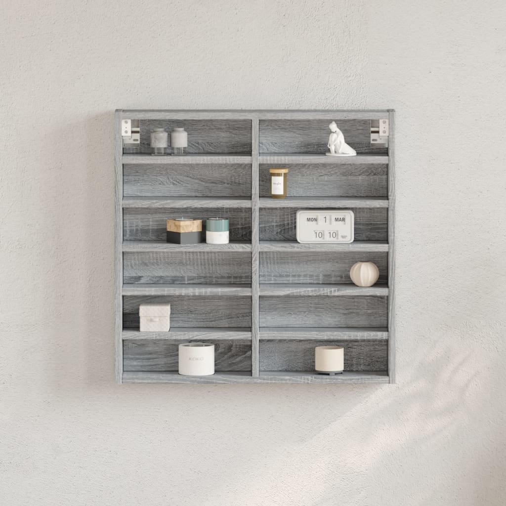 vidaXL Dulap cu vitrină, sonoma gri, 60x8,5x58 cm, lemn prelucrat vidaXL Dulap cu vitrină, sonoma gri, 60x8,5x58 cm, lemn prelucrat