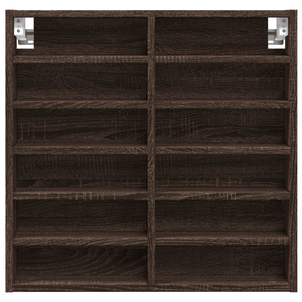 vidaXL Dulap cu vitrină, stejar maro, 60x8,5x58 cm, lemn prelucrat vidaXL Dulap cu vitrină, stejar maro, 60x8,5x58 cm, lemn prelucrat