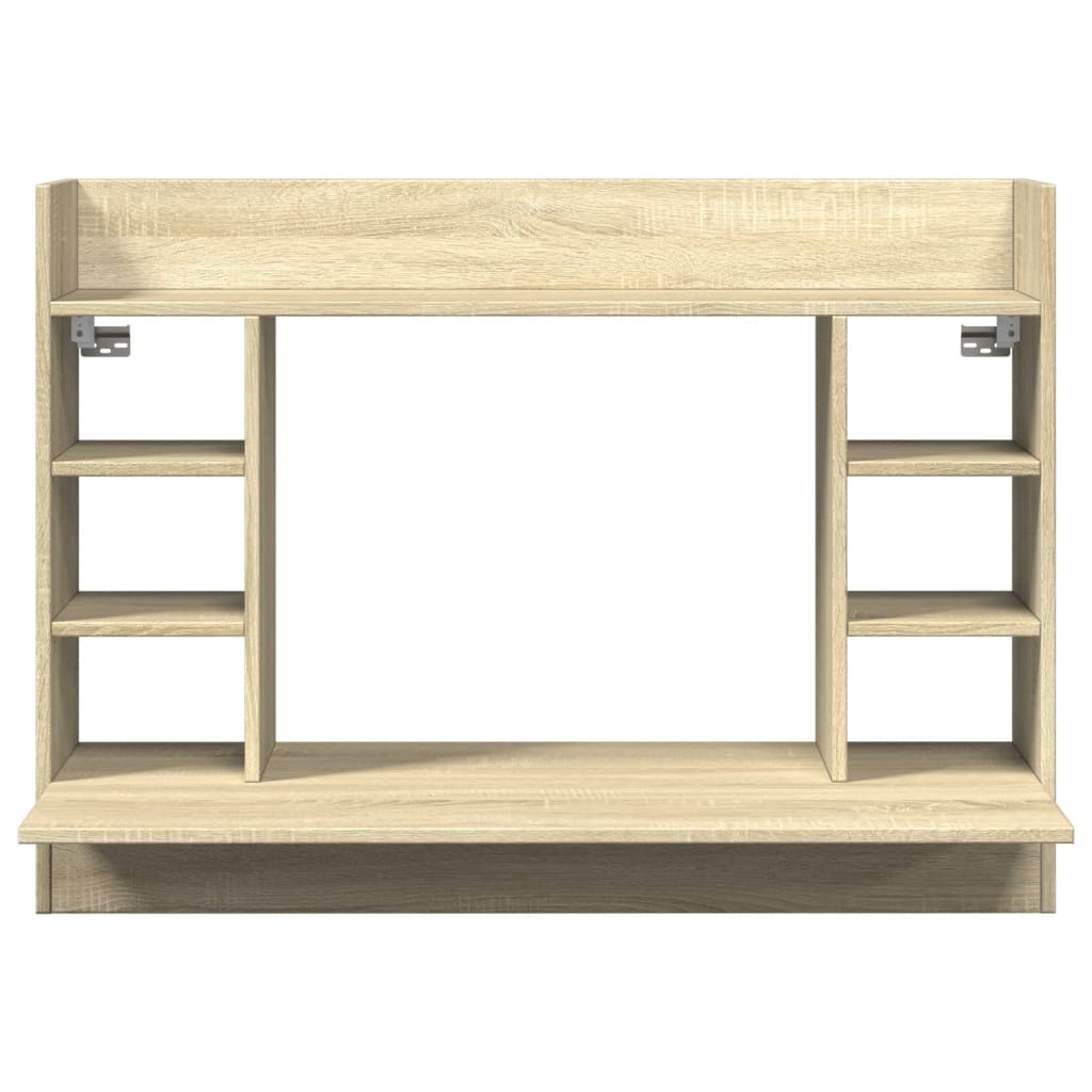 vidaXL Birou montat pe perete stejar sonoma 105x48x75cm lemn prelucrat